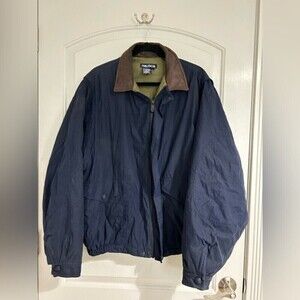 Nautica Vintage 90s Oversized Barn Collared Jacket size large cottage core